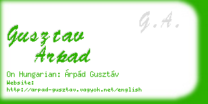 gusztav arpad business card